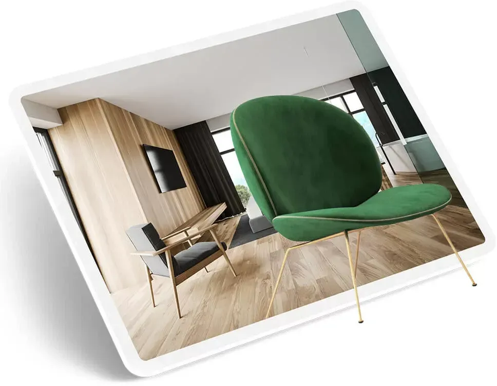 Render 3d - fotel z obiciem. Na podstawie modelu 3d od Arlity